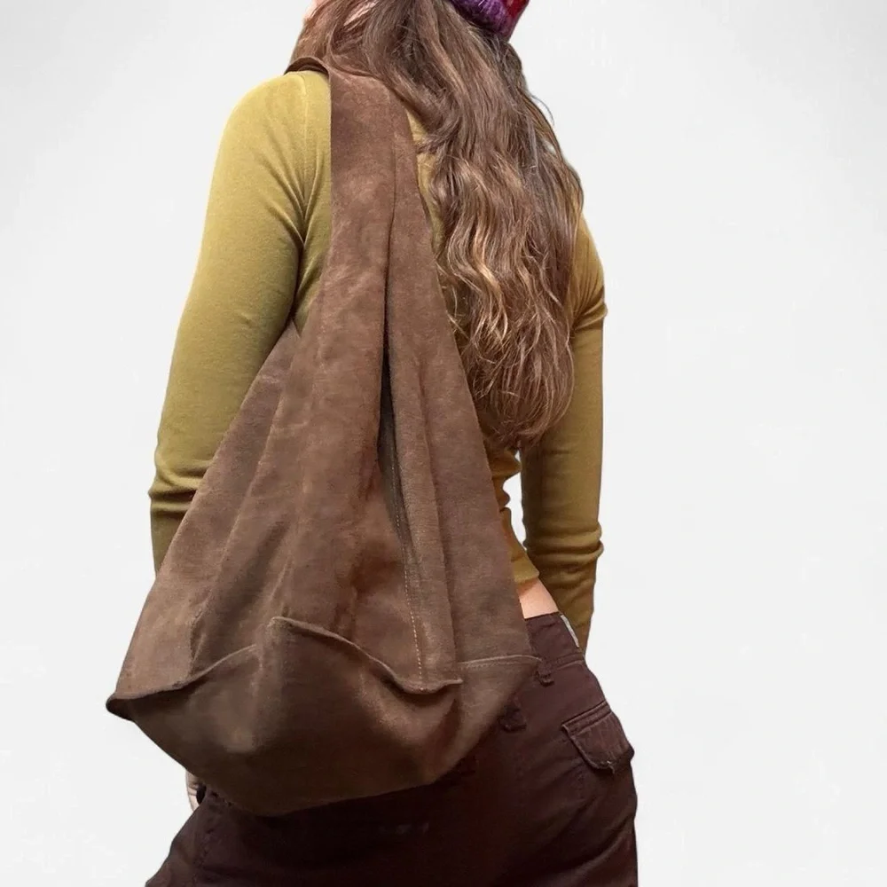 Sundance Italian leather suede slouchy hobo bag - Picture 4 of 8